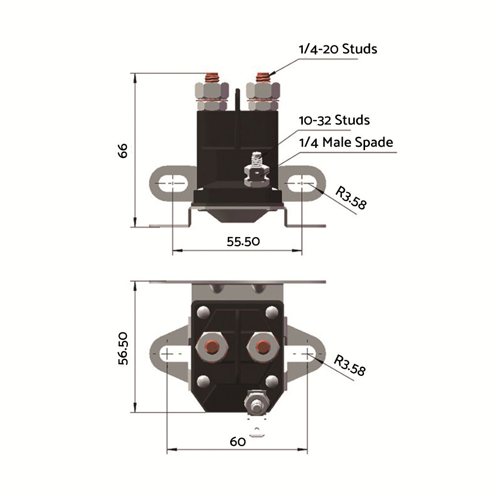 {{ Ride On Lawn Mower Starter Solenoid 3 Terminal 12 Volt Bottom Or Side-Mount Moto }} - Buy Car Parts Online at {{ Kaka Auto Parts }}.
