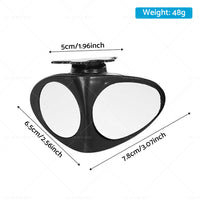 {{ 2PCS Car Exterior Panoramic Door Side Rear View Mirror Blind Spot Wide Angle 360 }} - Buy Car Parts Online at {{ Kaka Auto Parts }}.