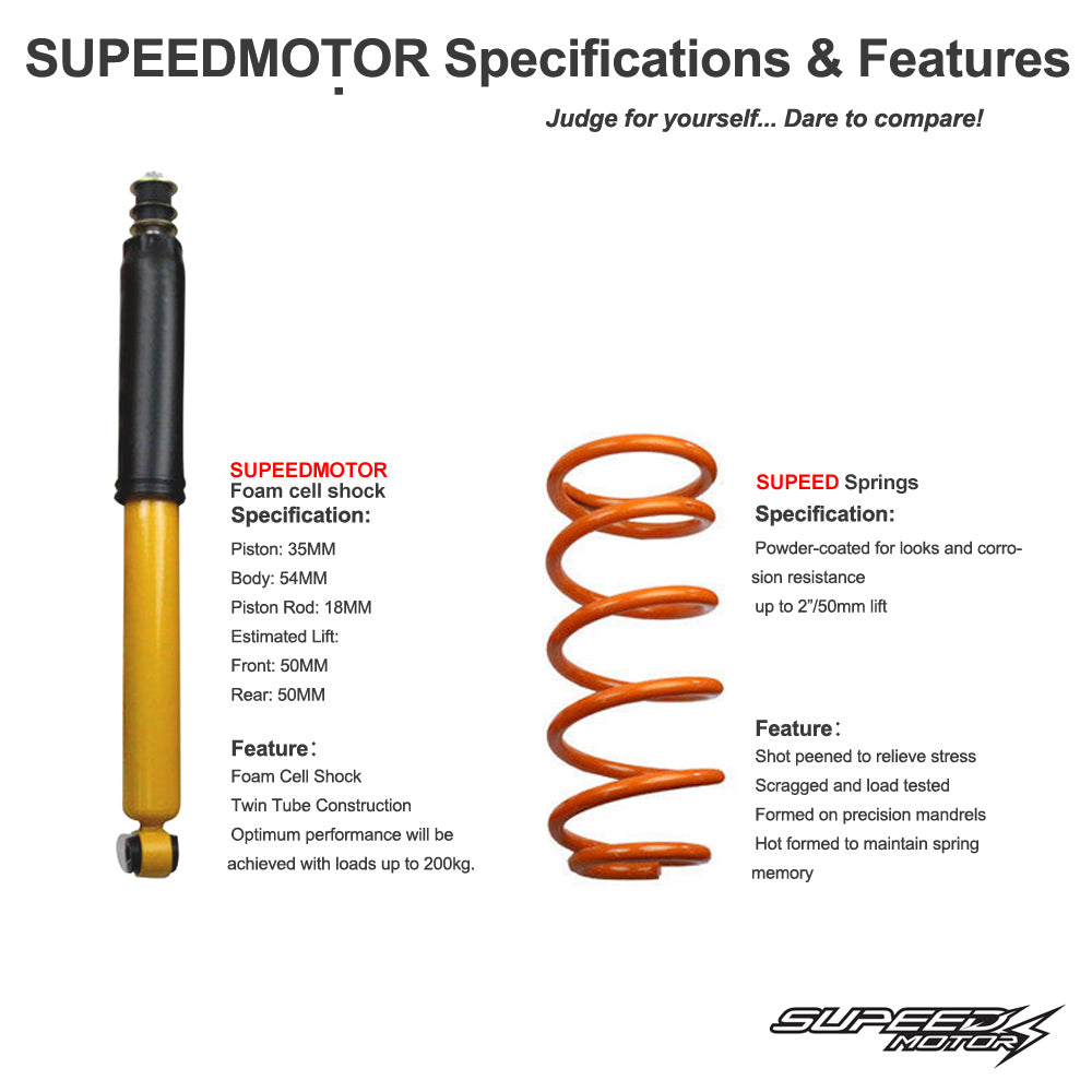 {{ Rear 2 inch  50MM Lift Shock Coil Spring Suitable For Toyota Land Cruiser 80 Series }} - Buy Car Parts Online at {{ Kaka Auto Parts }}.