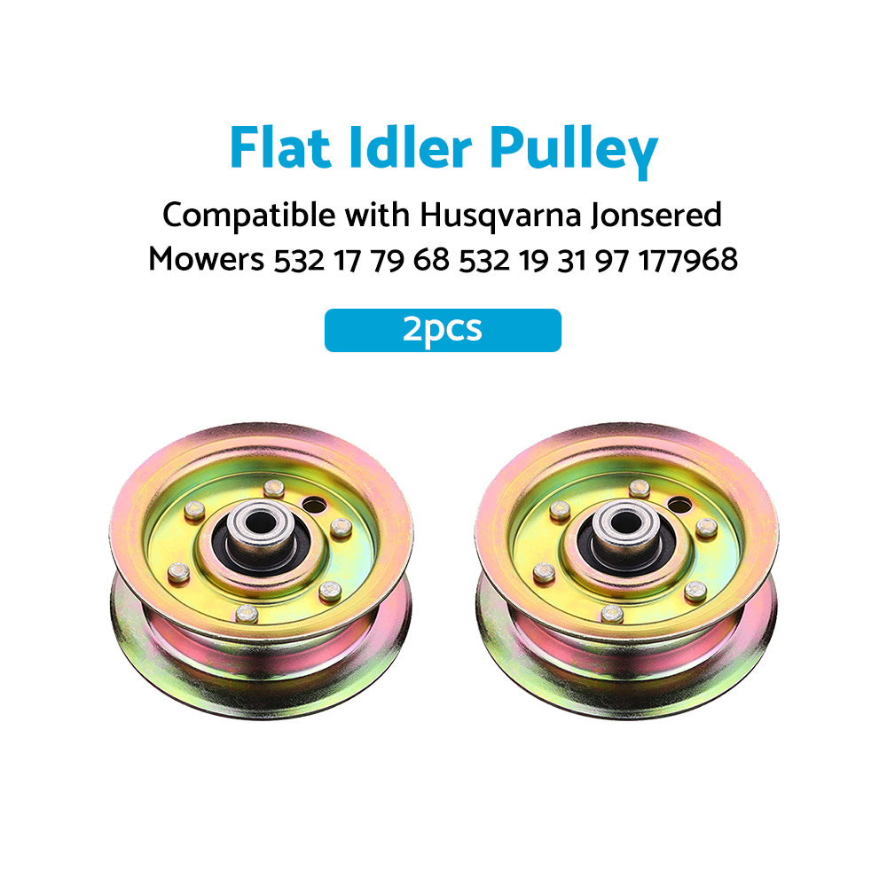 2xPulley Suitable For Husqvarna Jonsered Mowers 532 17 79 68 532 19 31 97 177968