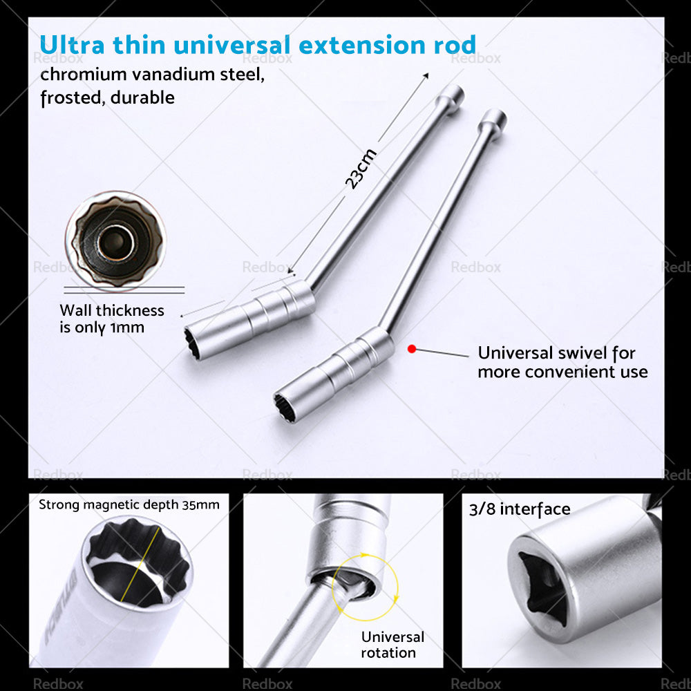 {{ 14/16 MM Thin Wall Magnetic Swivel Spark Plug Socket 12Point Removal Tools }} - Buy Car Parts Online at {{ Kaka Auto Parts }}.