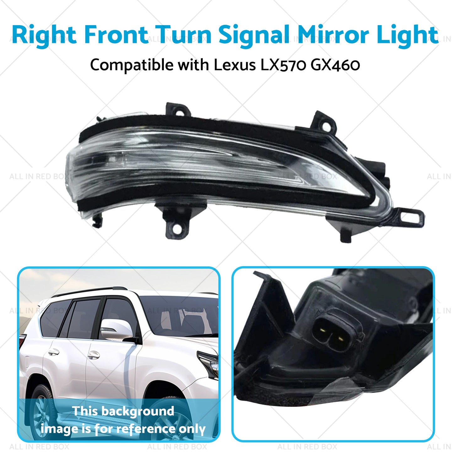 {{ Right Front Turn Signal Mirror Light Suitable for Lexus 13-20 GX460 LX570 }} - Buy Car Parts Online at {{ Kaka Auto Parts }}.