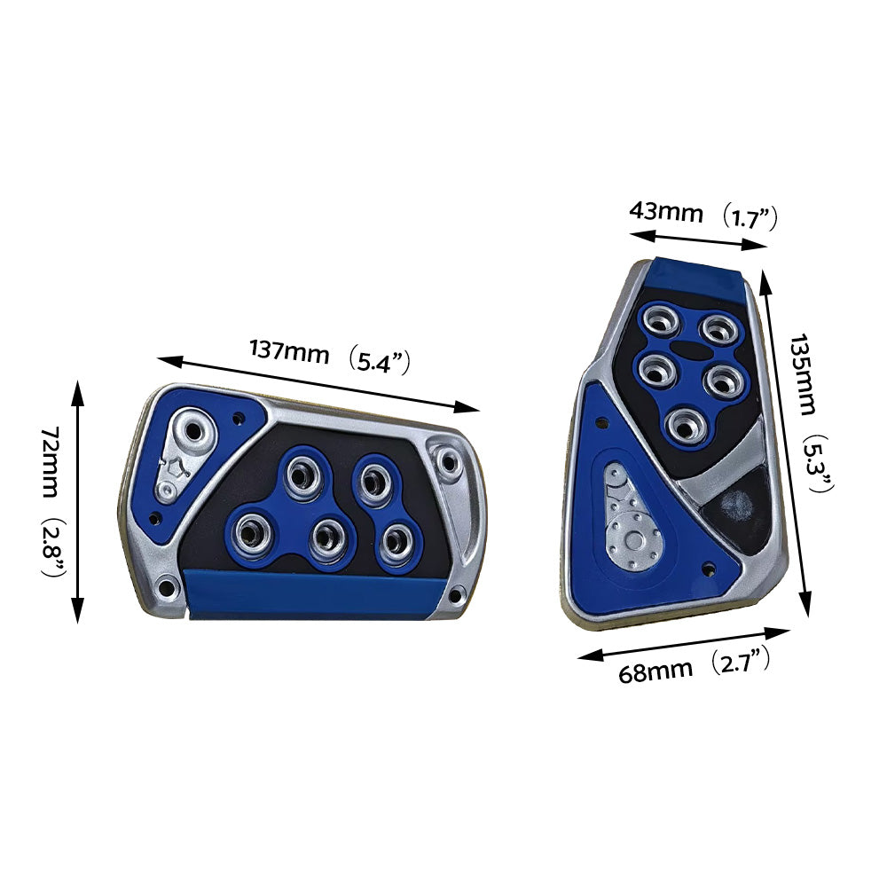 2x Non-Slip Gas Brake & Foot Pedal Pad Cover Car Accessories Parts Blue