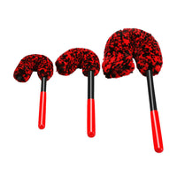 Set of 3 Wheel Woolies Luxury Super Plush Soft Alloy Wheel Cleaning Brush Kit
