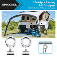 {{ 2 or 4 or 8PCS Awning Rail Stoppers Rail Track Screws for Boat Caravan Stainless Steel }} - Buy Car Parts Online at {{ Kaka Auto Parts }}.