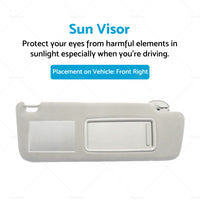 {{ RH Sun Visor Suitable For Toyota Prado TRJ120 RZJ120 LJ120 GRJ120 KZJ120 KDJ120 }} - Buy Car Parts Online at {{ Kaka Auto Parts }}.