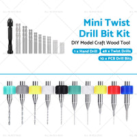 {{ 59Pcs Mini Twist Drill Bits Micro Hand Drilling Set DIY Model Craft Wood Tool }} - Buy Car Parts Online at {{ Kaka Auto Parts }}.