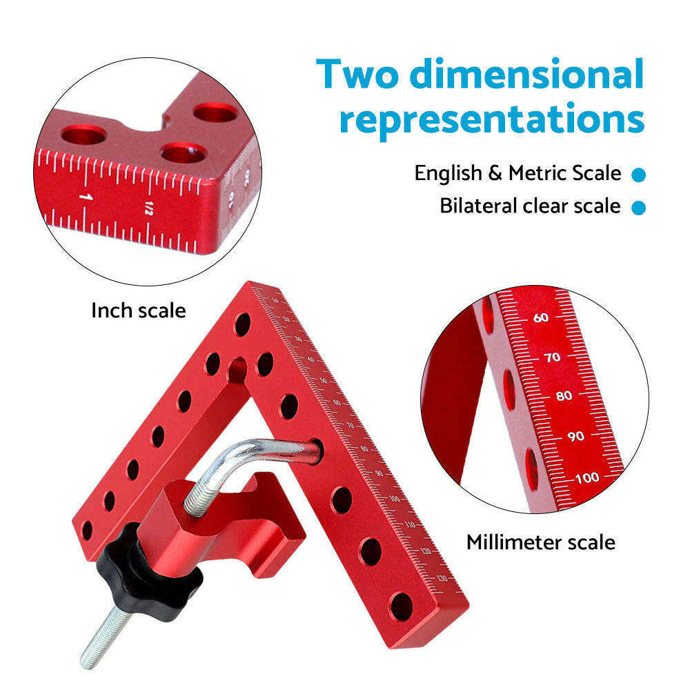 90 Degree Positioning Squares Right Angle Clamp Set Suitable For Woodworking Carpenter Clamping