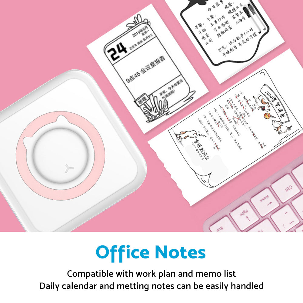 Mini Pocket Thermal Printer Suitable For Wireless Bluetooth Photo Paper Inkless Printing