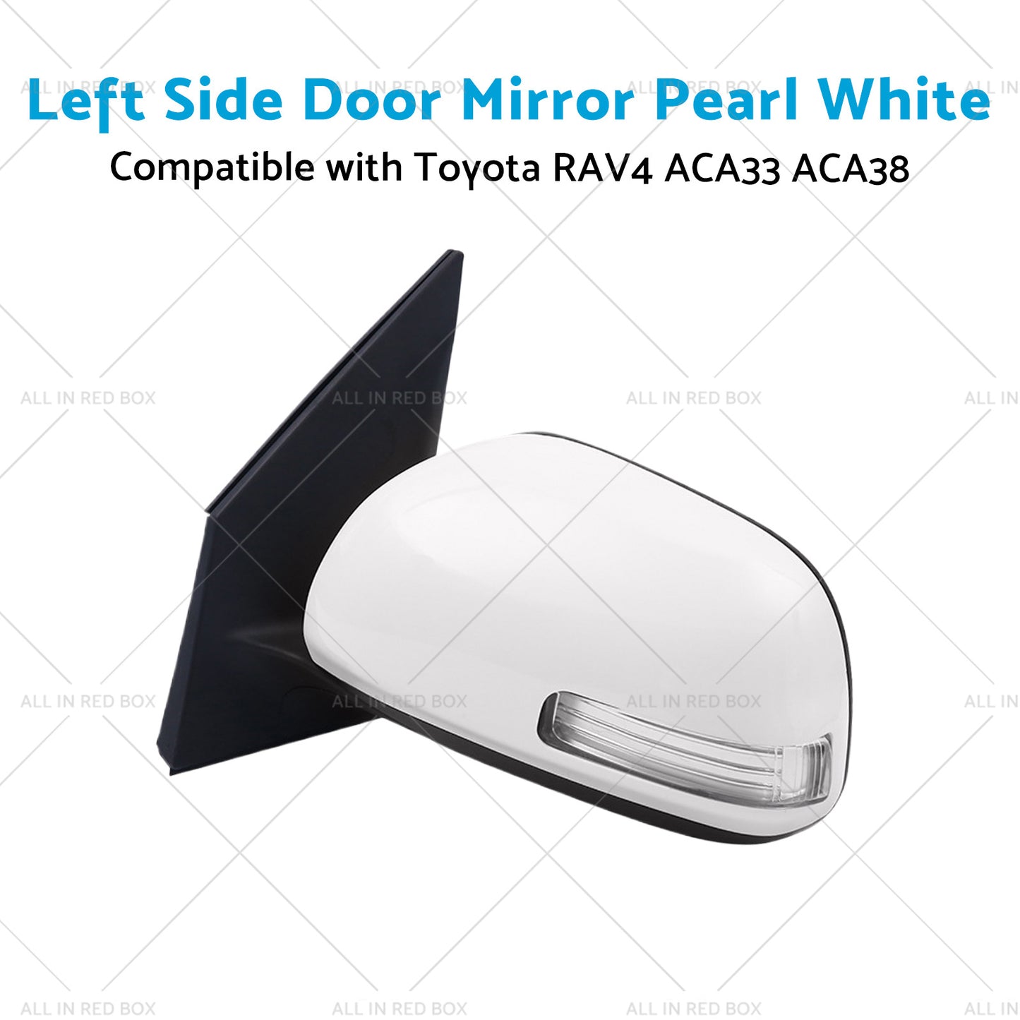 {{ Pearl White Mirror Left Side Door Suitable for Toyota RAV4 ACA33 ACA38 2008-2012 }} - Buy Car Parts Online at {{ Kaka Auto Parts }}.