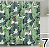 {{ Bathroom Fabric Shower Curtain 12 Hook Set Water Resistant Tropical Plants Panel }} - Buy Car Parts Online at {{ Kaka Auto Parts }}.