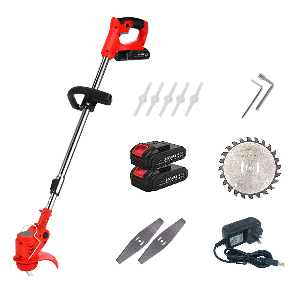 Cordless Grass Trimmer Electric Whipper Snipper Strimmer 7-Blade Suitable For Lawn Care
