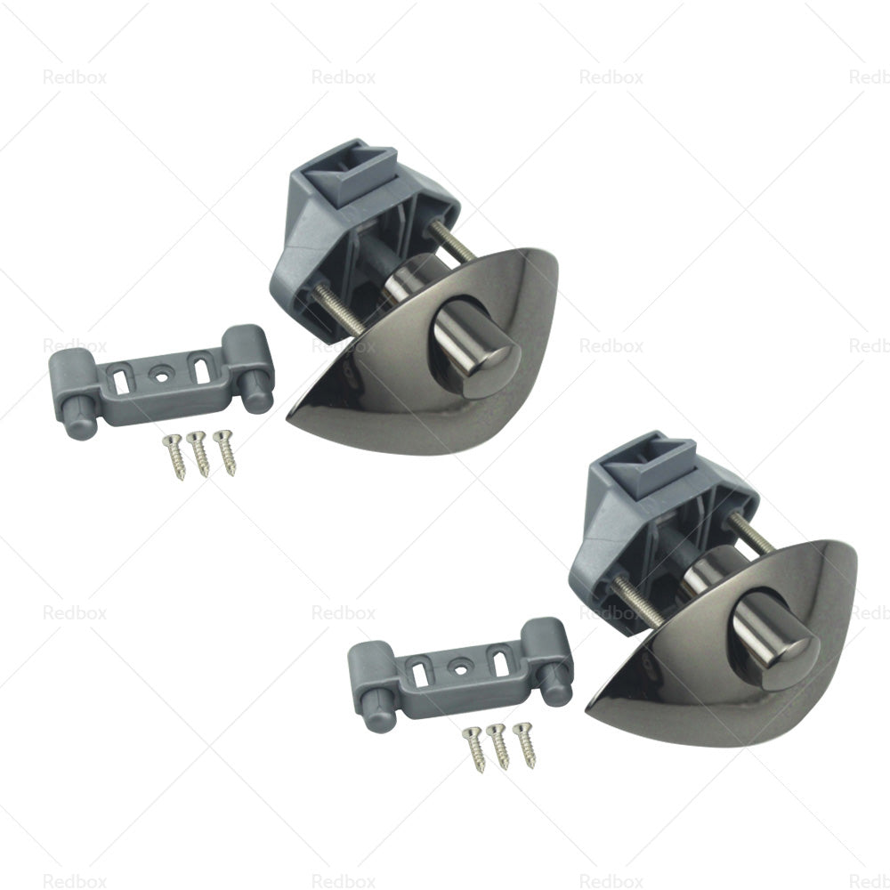 {{ 2x Zinc Alloy Half Moon Handle Push Lock Knob For Camper RV Kitchen Cabin Black }} - Buy Car Parts Online at {{ Kaka Auto Parts }}.