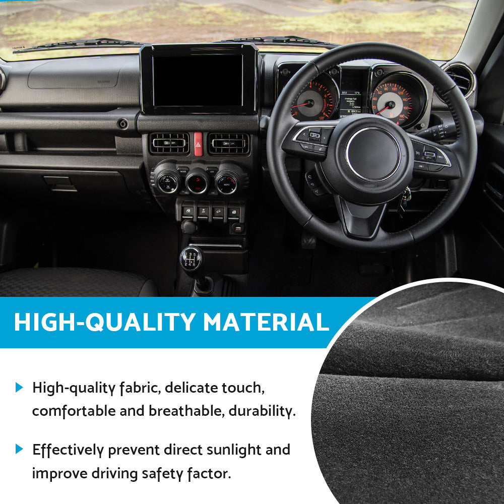 {{ Non-Slip Dash Mat Suitable For Suzuki Jimny 2019-2022 Dashboard Cover Black }} - Buy Car Parts Online at {{ Kaka Auto Parts }}.