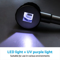 Hand Held 45x Magnifying Glass Jewellery Magnifier Loupe with Scale 3 Led Lights