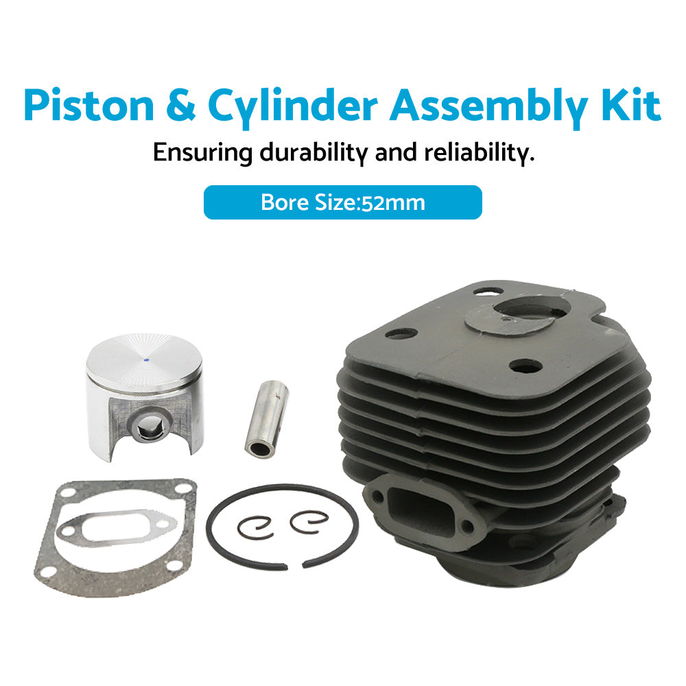 Piston  and  Cylinder Assembly Kit Suitable For Husqvarna 66 268 272 Chainsaw 52mm