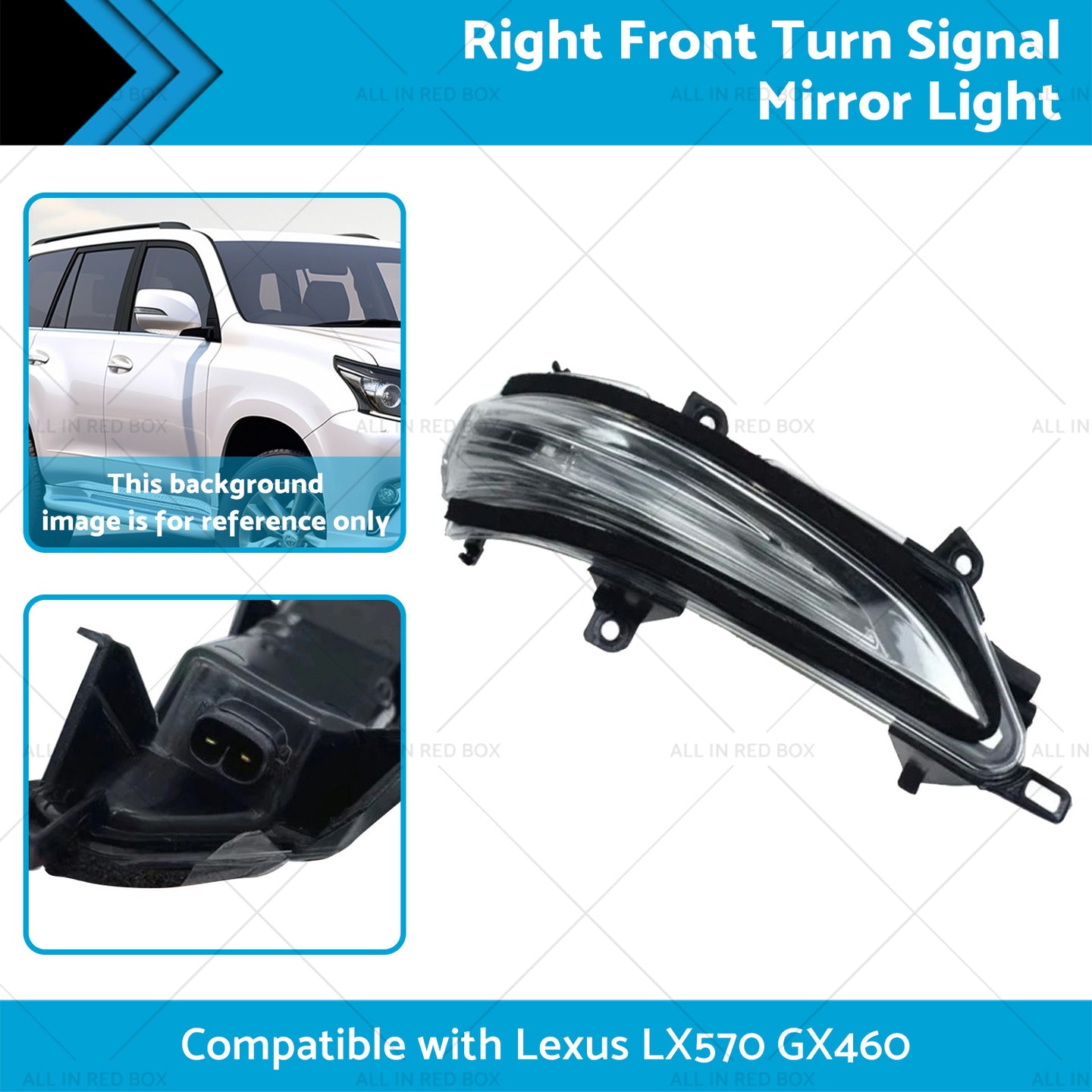 {{ Right Front Turn Signal Mirror Light Suitable for Lexus 13-20 GX460 LX570 }} - Buy Car Parts Online at {{ Kaka Auto Parts }}.