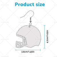 {{ 48PCS Sublimation Helmet Earring Blank MDF Double-Sided w  Hook and Jump Ring }} - Buy Car Parts Online at {{ Kaka Auto Parts }}.