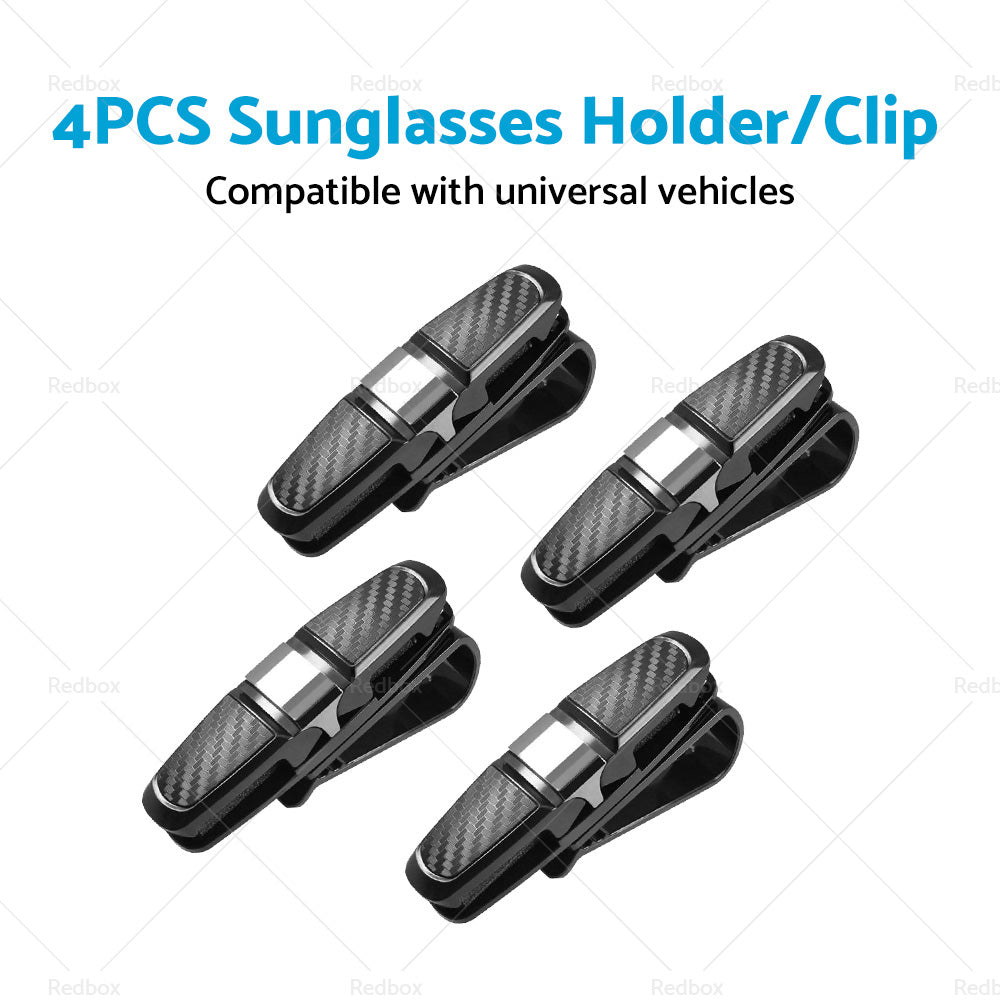 {{ 4PCS Luxury Car Sunglasses Holder Car Visor Sunglasses Clip Sun Ticket Card Hold }} - Buy Car Parts Online at {{ Kaka Auto Parts }}.