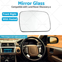 {{ Right Side Mirror Glass Suitable for Land Rover Discovery 4 2009 -2013 w  Heated }} - Buy Car Parts Online at {{ Kaka Auto Parts }}.