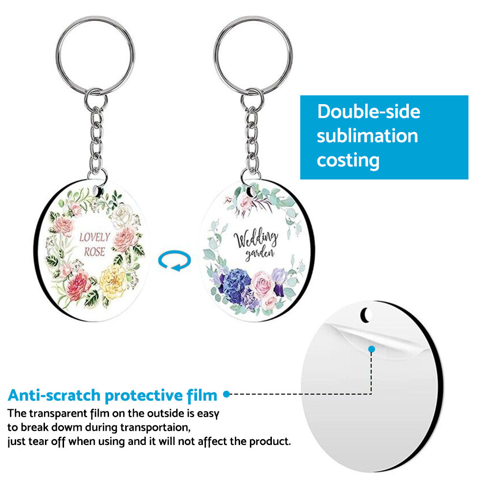 Bulk Keychain Ornament Set 150PCS Sublimation Blank Keychains Suitable For Crafts & Jewelry
