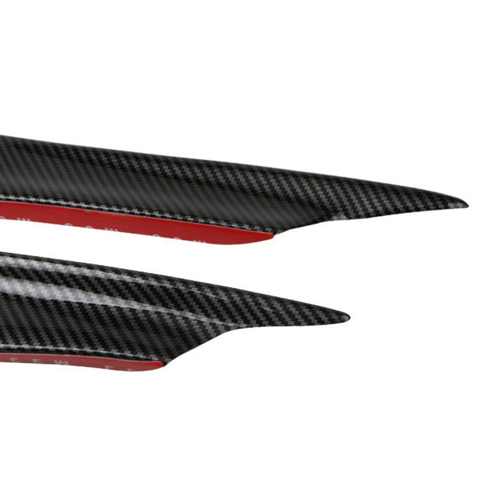 4x Carbon Fiber Bumper Fin Canard Splitter Diffuser Valence Spoiler Lip