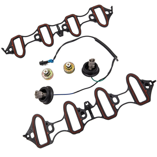 Knock Sensor Harness & Intake Manifold Gasket Kit Suitable for GM 4.8L 5.3L 6.0L