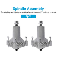 {{ 2xSpindle Assembly Suitable For Husqvarna  and  Craftsman Mowers LT1538 532 13 07-94 }} - Buy Car Parts Online at {{ Kaka Auto Parts }}.