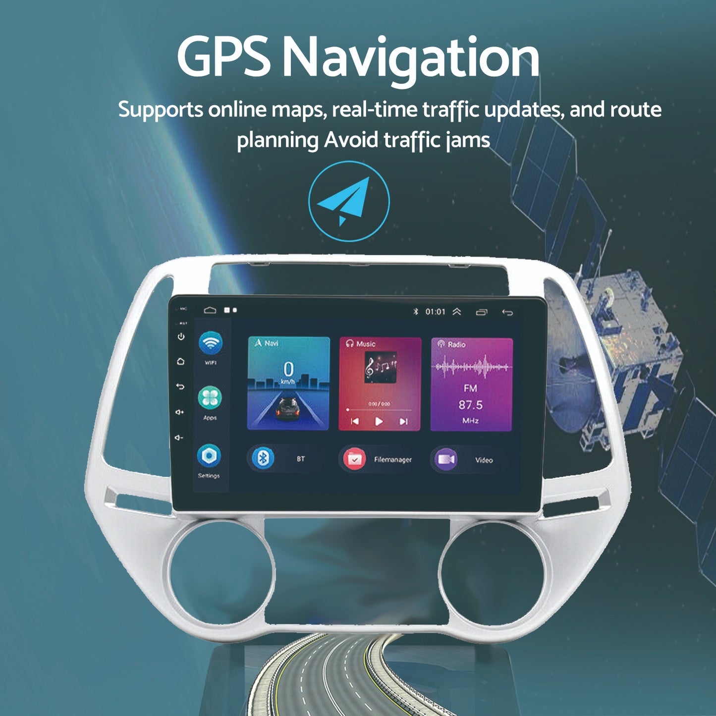 Car Radio Android 13 GPS BT Apple CarPlay Suitable For Hyundai i20 2012-2015