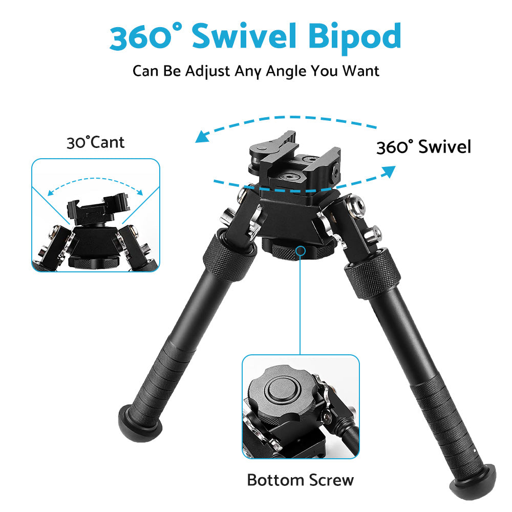 {{ 360掳 Swivel QD Tactical 6. 5 to9  Rail Pistol Hunting Shooting Rifle Bipod Mount }} - Buy Car Parts Online at {{ Kaka Auto Parts }}.