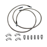 Stainless Steel Braided Transmission Cooler Hose Fitting Kit Suitable For 700R4 / TH350 / TH400
