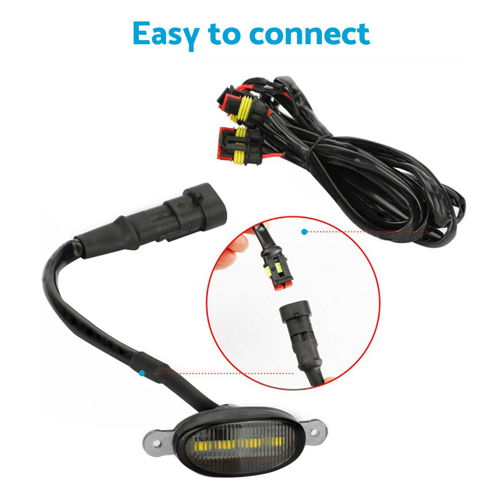 Front Grille Smoked Lens White LED Running Light Suitable For Raptor Style Grill 4x