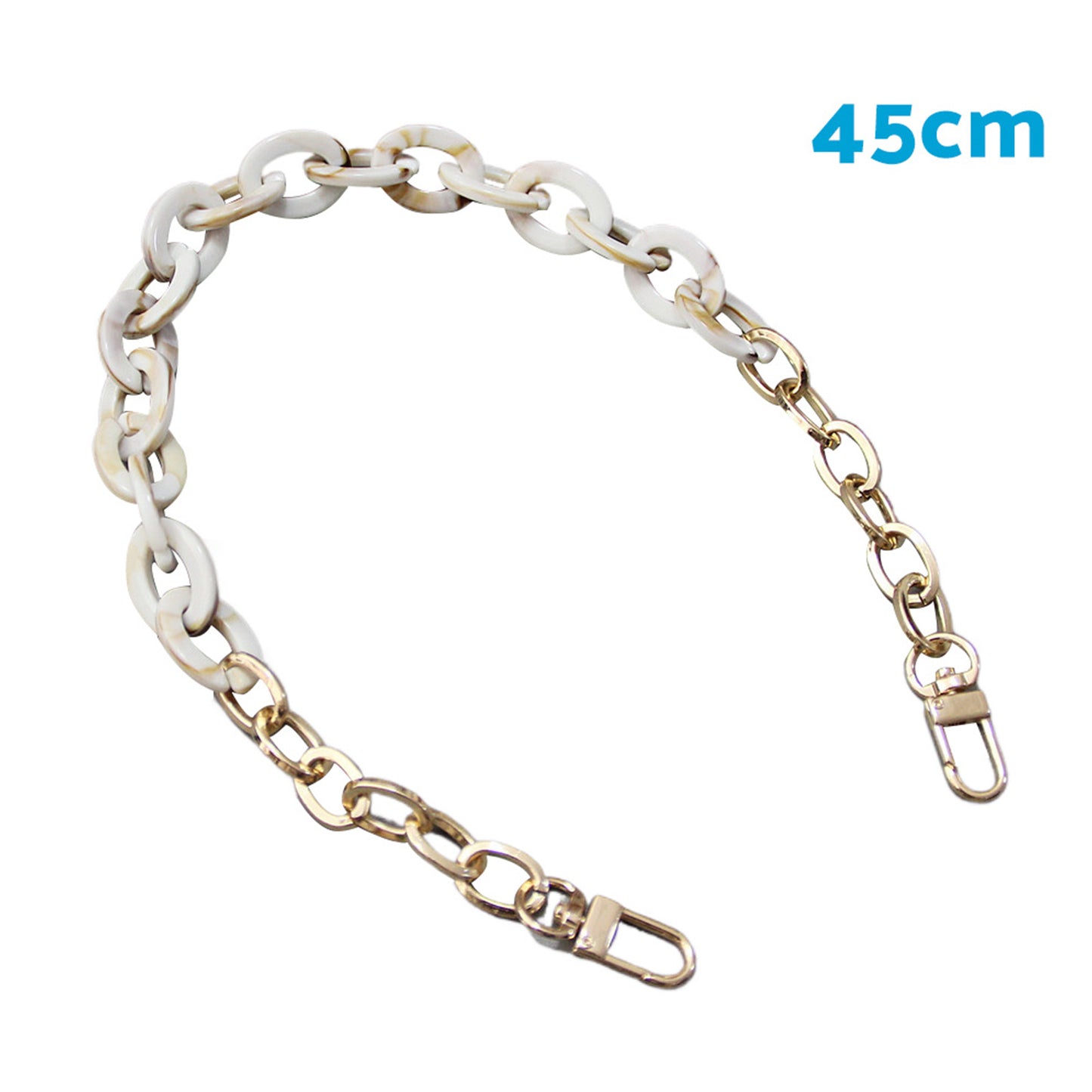 2PCS Resin Purse Chain Handle Acrylic Bag Strap Detachable Purse Clutches Handle