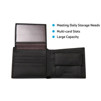 Mens Leather Wallet Cowhide Coin Purse Wallet Multiple Card Slots New AU