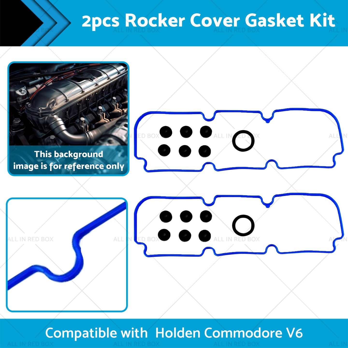{{ 2x Rocker Cover Gasket Kit Suitable for Holden Commodore VG VQ VN VP V6 3. 8L }} - Buy Car Parts Online at {{ Kaka Auto Parts }}.