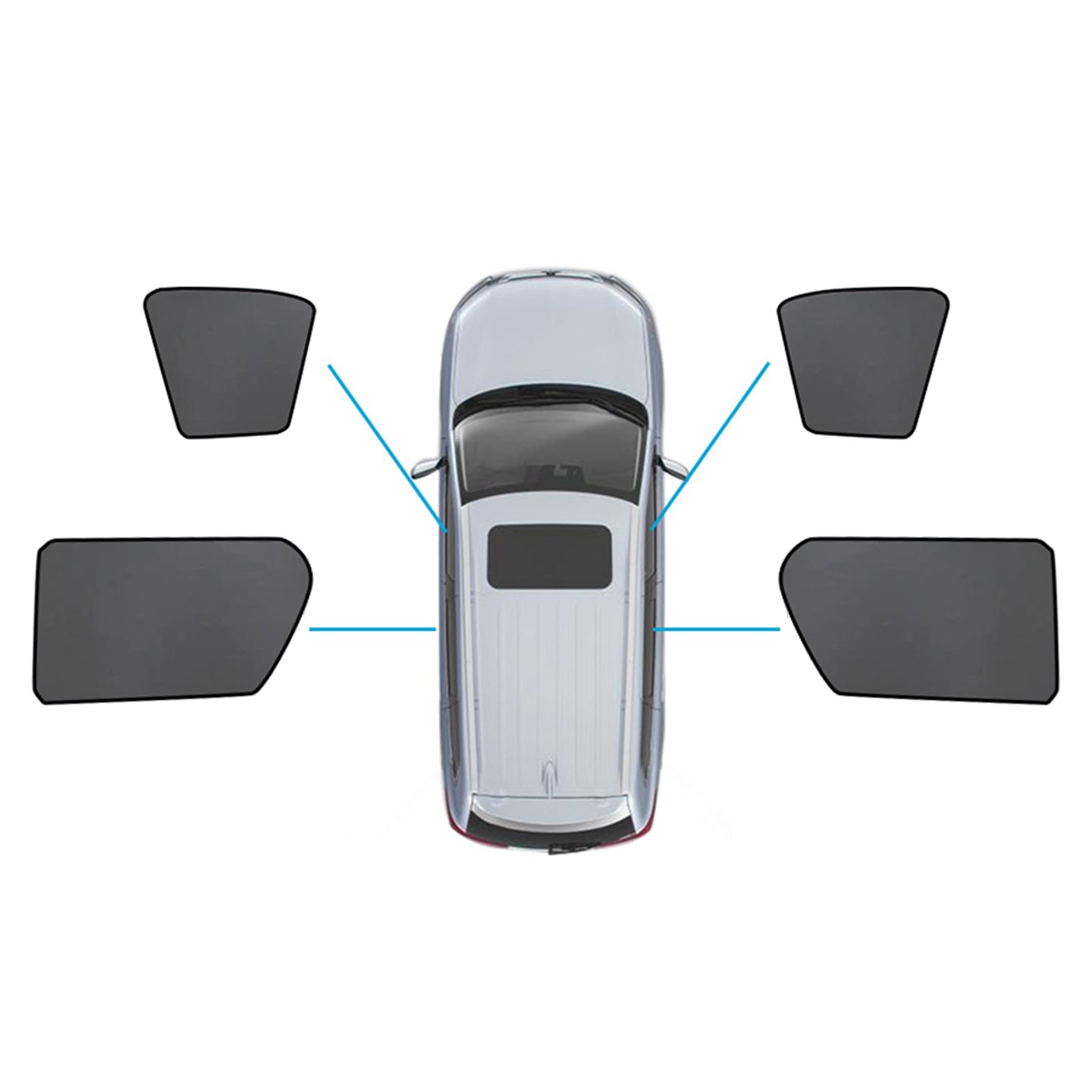 {{ Magnetic Mesh Sun Blind Shades Suitable for Suitable for Toyota Hilux SR5 15-25 }} - Buy Car Parts Online at {{ Kaka Auto Parts }}.