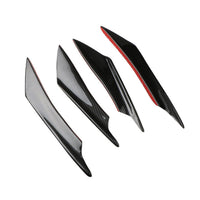 4x Carbon Fiber Bumper Fin Canard Splitter Diffuser Valence Spoiler Lip