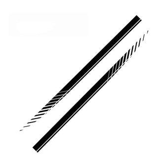 compare product 2x Racing Plaid Side Door Fender Skirt Stripes Decals Stickers Car Accessories