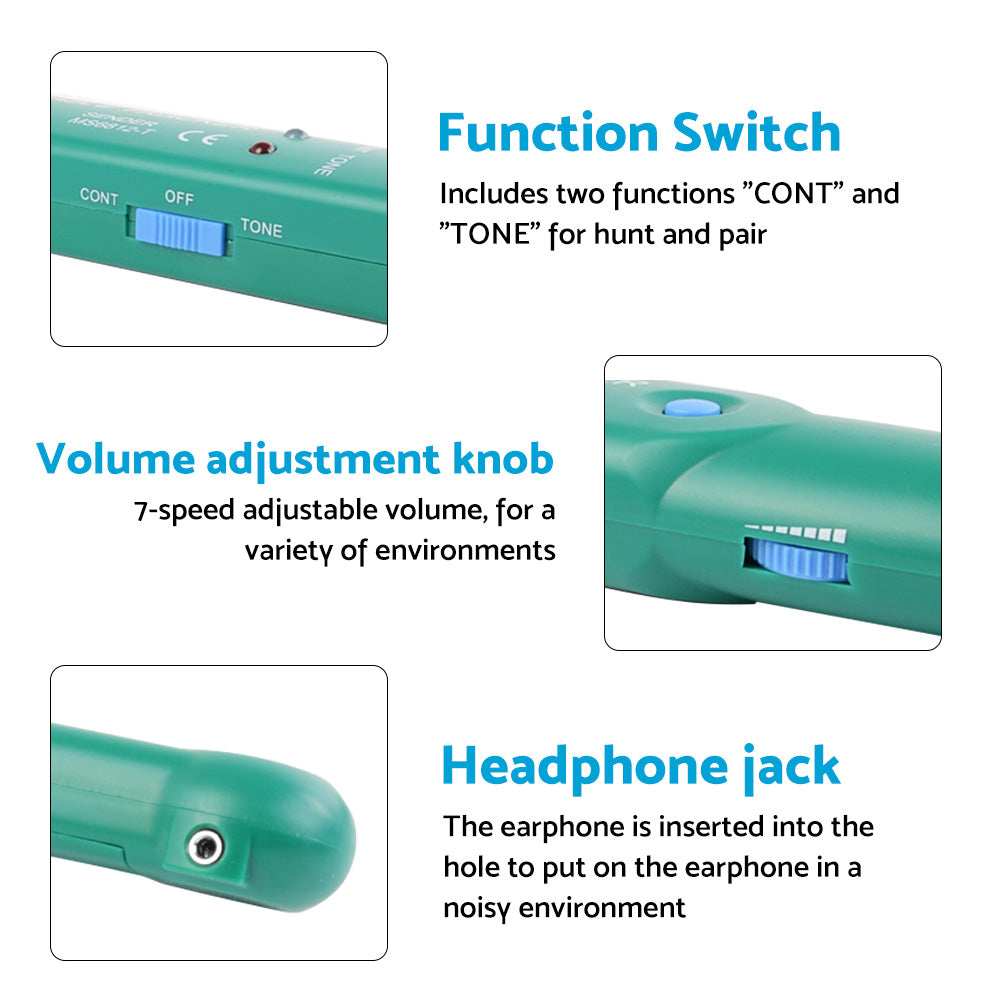 Cable Finder Tone Generator Probe Tracker Suitable For Wire, Network, and Telephone