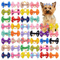 {{ Up To 100PCS Pet Small Dog Hair Bows Rubber Bands Puppy Cat Grooming Accessory }} - Buy Car Parts Online at {{ Kaka Auto Parts }}.