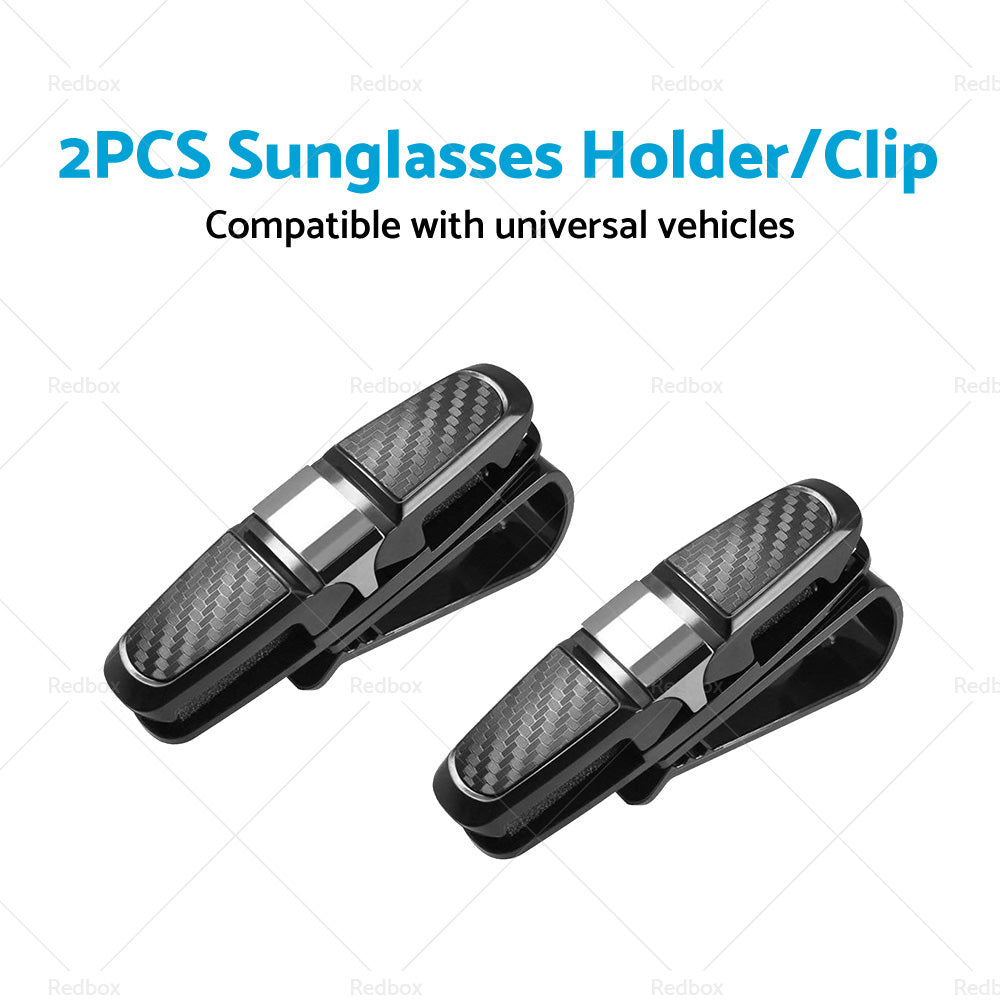 {{ 2pcs Car Glasses Holder Clip Case Sunglasses Eyeglasses Ticket Card Clip Holder }} - Buy Car Parts Online at {{ Kaka Auto Parts }}.