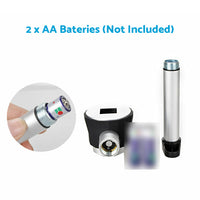 Hand Held 45x Magnifying Glass Jewellery Magnifier Loupe with Scale 3 Led Lights