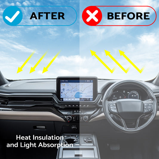 Non-Slip Dash Mat Dashboard Cover Suitable For Ford Everest 2015-2022 Leather