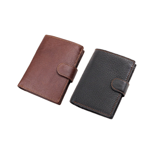 RFID Blocking Slim Leather Trifold Wallet With Credit Card Holder For Men