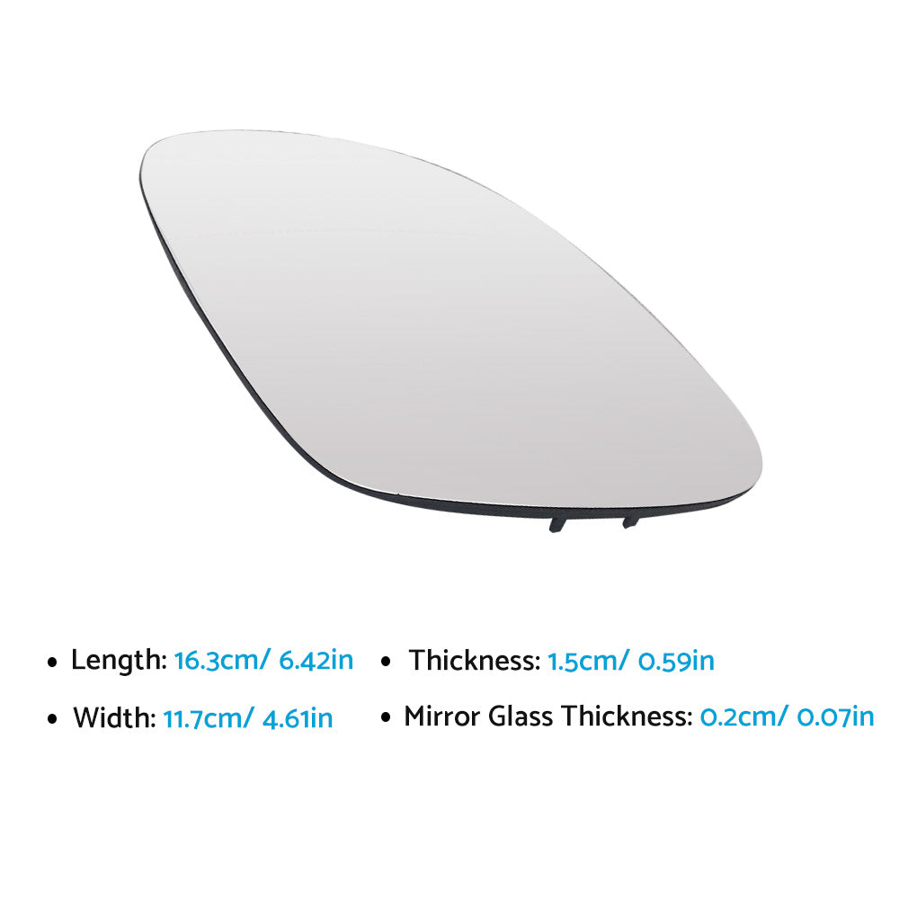 Left Side Mirror Glass With Heated Back Plate Suitable For VW Golf MK5 2004-2008