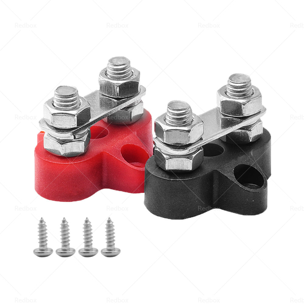 {{ Bus Bar Terminal Blocks Heavy Duty M8+M8 Positive Power Distribution Studs }} - Buy Car Parts Online at {{ Kaka Auto Parts }}.