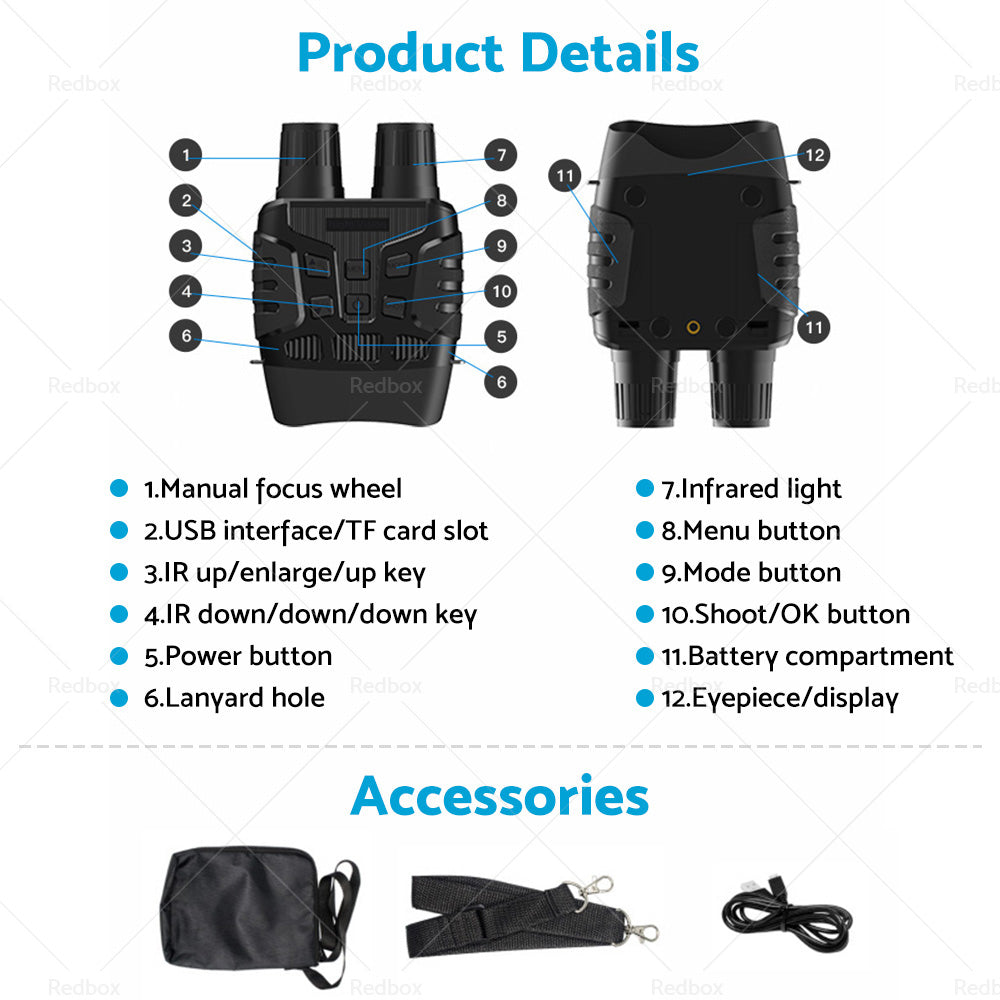 {{ IR Night Vision Binoculars Device Infrared Digital Hunting Photo Video Telescope }} - Buy Car Parts Online at {{ Kaka Auto Parts }}.