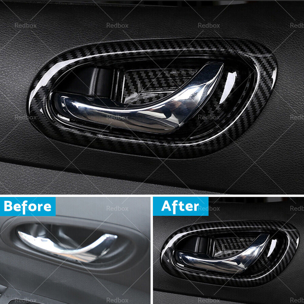{{ Carbon Black Interior Door Bowl Cover Trim Fit For Nissan Navara NP300 2015-2021 }} - Buy Car Parts Online at {{ Kaka Auto Parts }}.