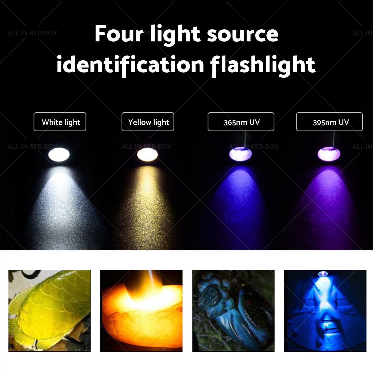 {{ Professional Gemstone Identification Light 4 in1 LED Flashlight Gemologist Tool }} - Buy Car Parts Online at {{ Kaka Auto Parts }}.