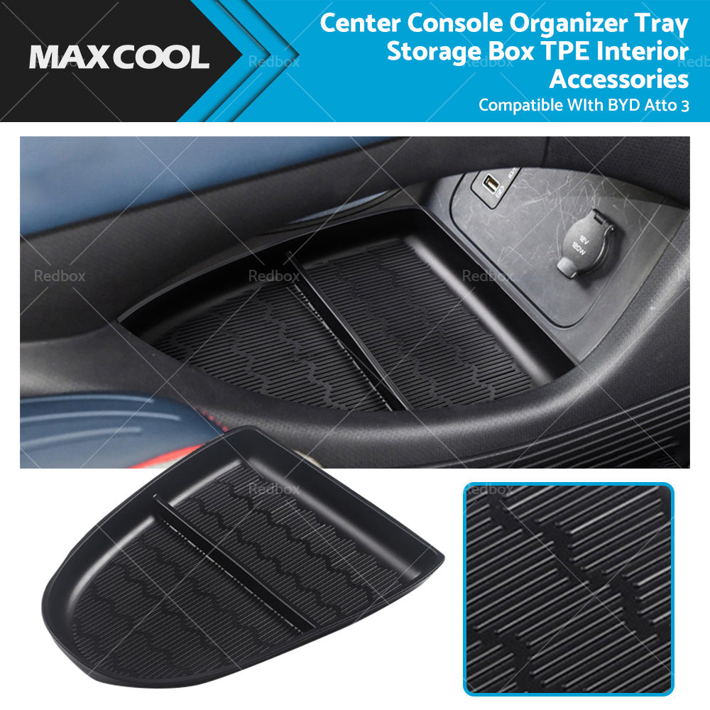 {{ Center Console Organizer Tray Storage Box TPE Interior Suitable For BYD Atto 3 }} - Buy Car Parts Online at {{ Kaka Auto Parts }}.